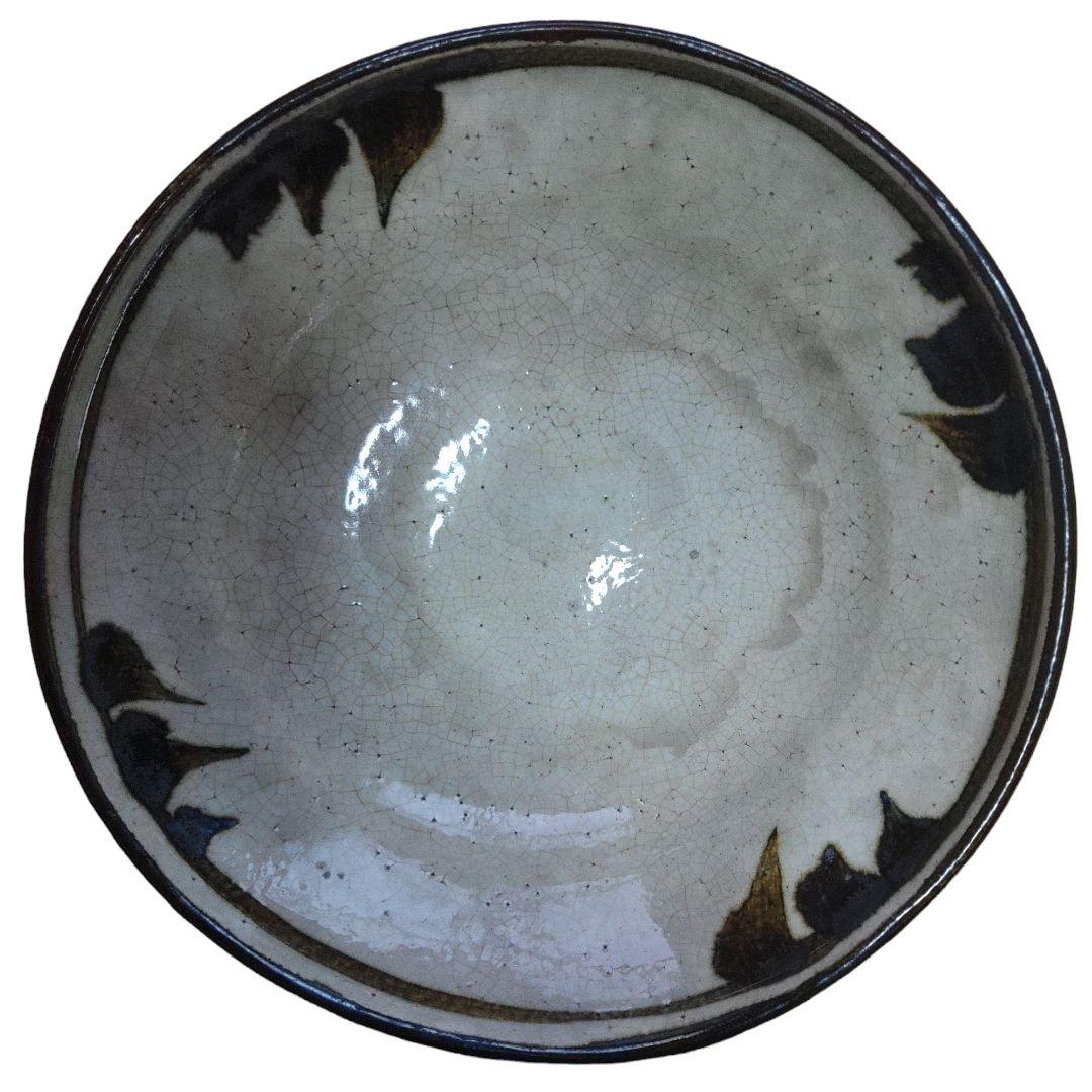 清水六兵衛　古鉄絵菓子皿　切欠高台