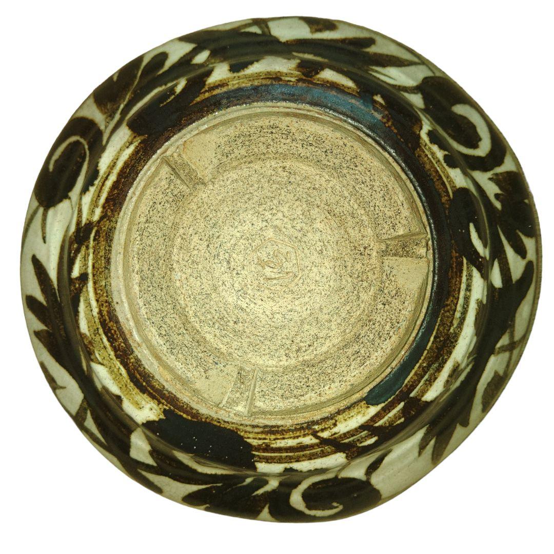 清水六兵衛　古鉄絵菓子皿　切欠高台