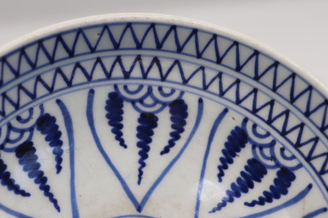 染付南京式碗　古染　アンティーク　送料込み1220