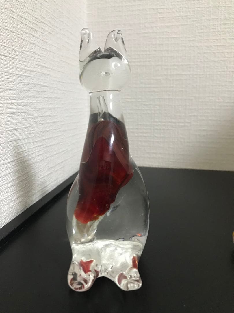 ベネチアンガラス Murano ムラノ　ムラーノ　猫　キャット　2点セット