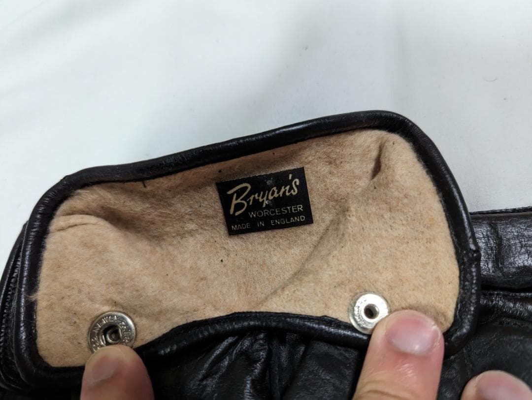 希少 新品 英国製 イギリス製 革手袋 ブラック 黒 ヴィンテージ