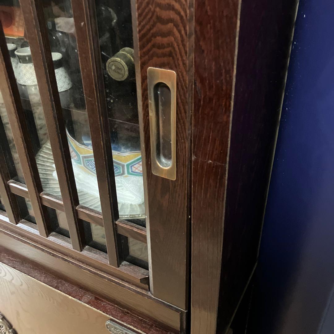 木製キャビネット 中型 ダークブラウン