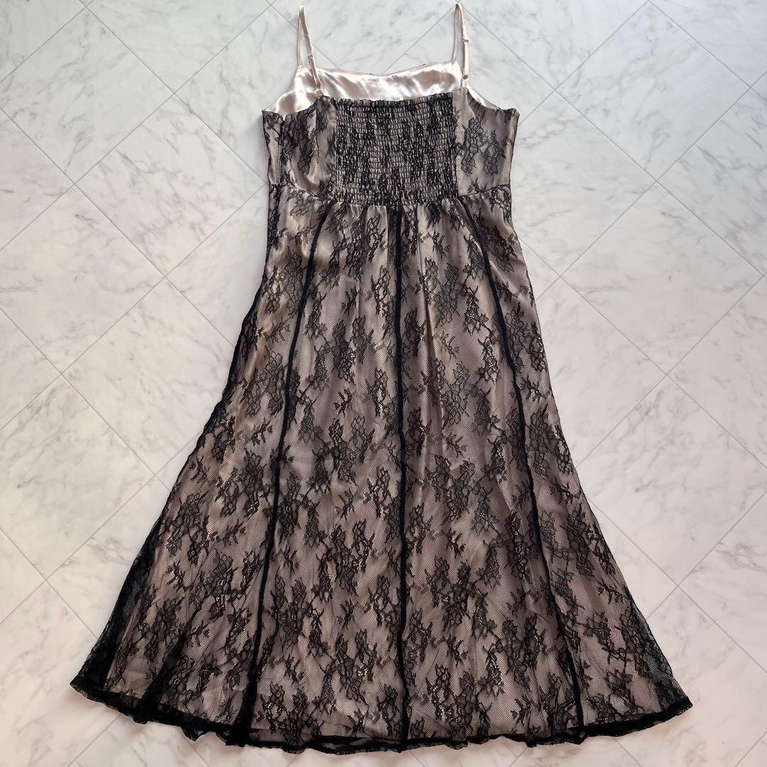 niana ニアナ　チュールレイヤードレースキャミワンピドレス　オケージョン　M