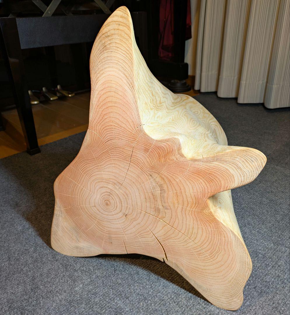 檜　切り株　丸太　椅子　スツール　 高さ約31㎝