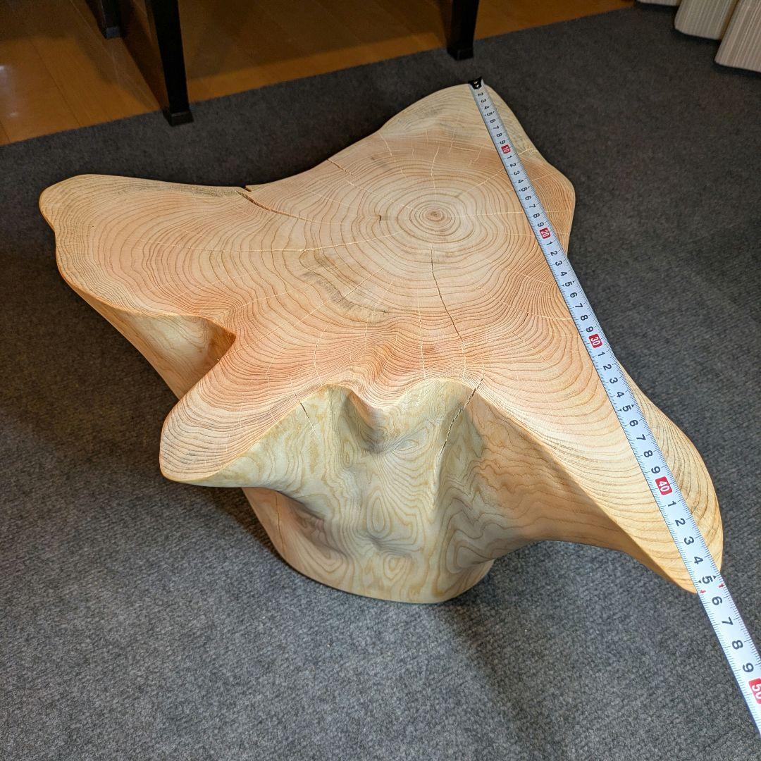 檜　切り株　丸太　椅子　スツール　 高さ約31㎝