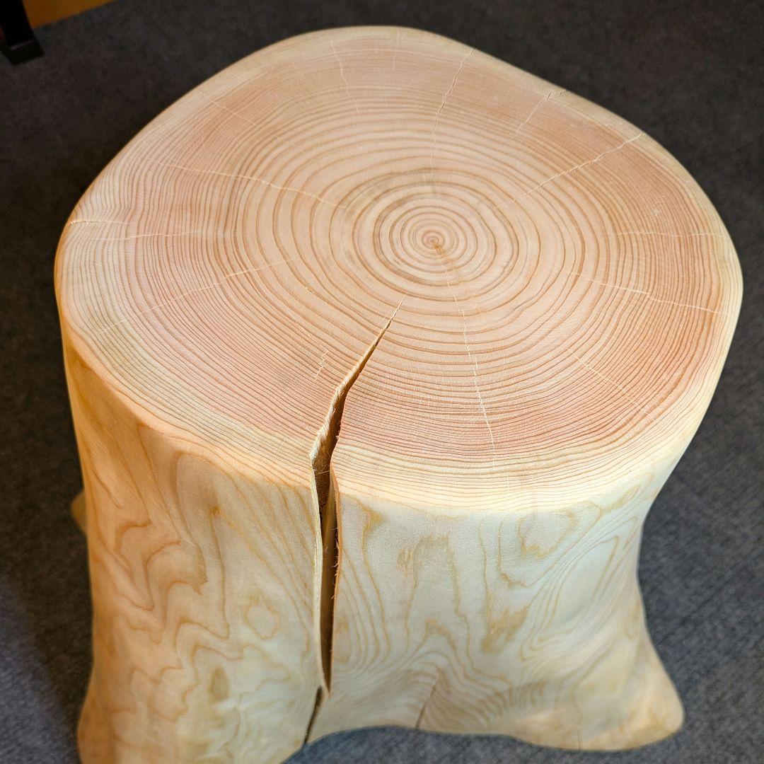 檜　切り株　丸太　椅子　スツール　 高さ約31㎝
