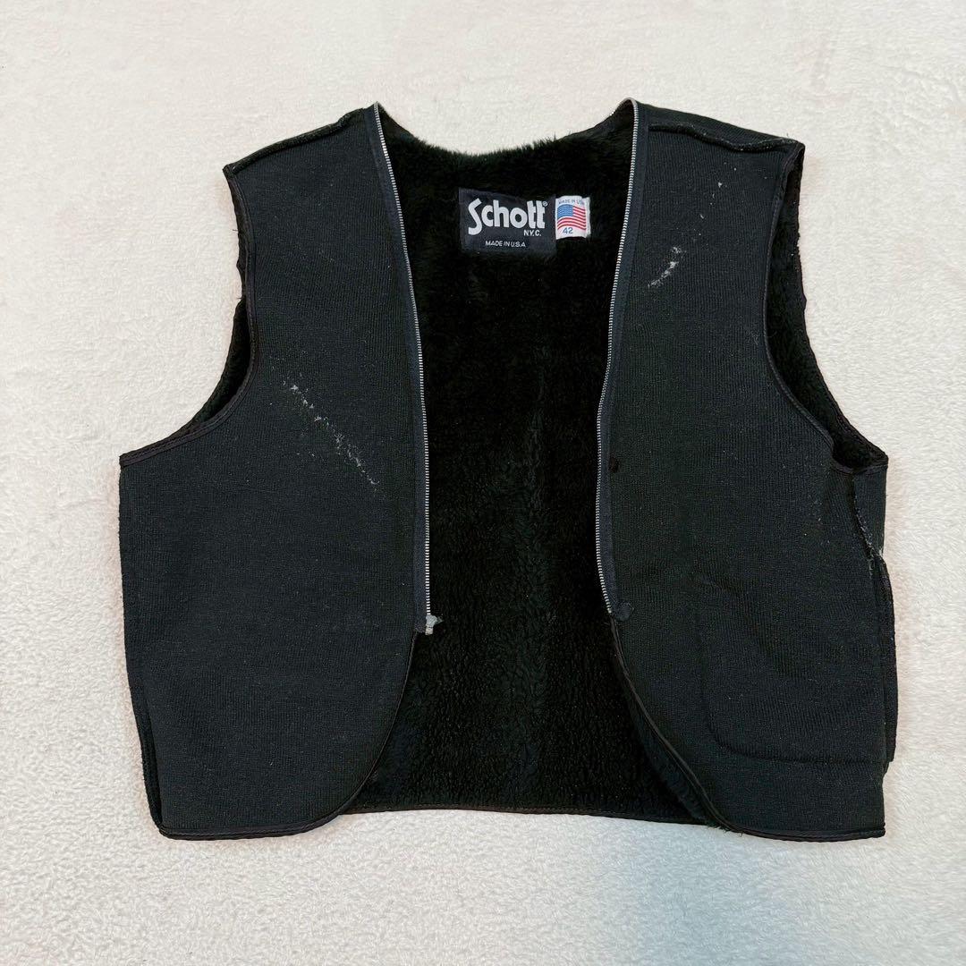 SIZE42 SCHOTT 641 ライダースジャケット ライナー 大きいサイズ