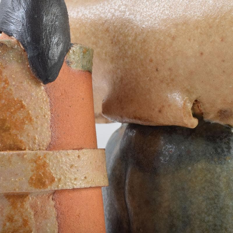 矢羽田英子作　陶人形　雛人形　立雛　共箱　V 8703