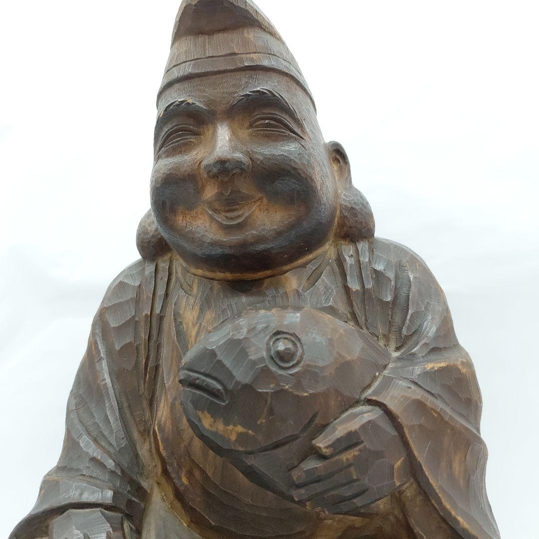 江戸時代　木彫七福神　恵比寿様　大黒様　漁業商売繁昌　五穀豊穣財運の神