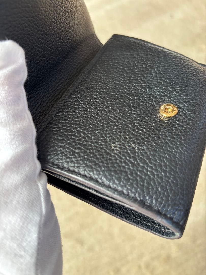 ルイヴィトン　モノグラム　ポルトフォイユドゥブルVコンパクトブラック