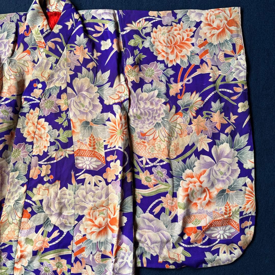 2606 アンティーク子ども着物錦紗襦袢9枚おまとめ売り材料正絹