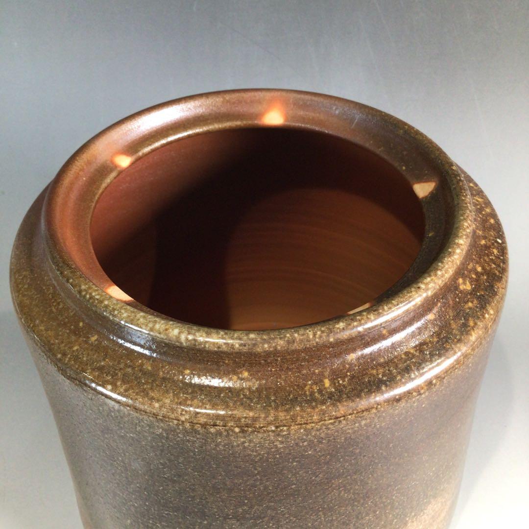 Ｐ２６６　水指　『信楽焼』『河合慶治造』　共箱　茶道具