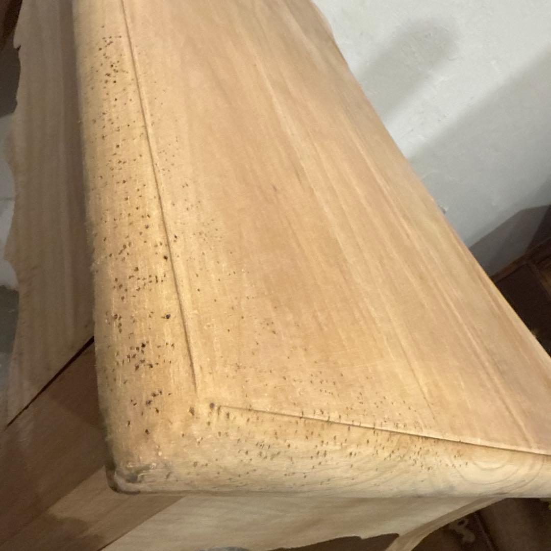 年末年始saleヴィンテージ　木製サイドテーブル　引き出し付き　剥離