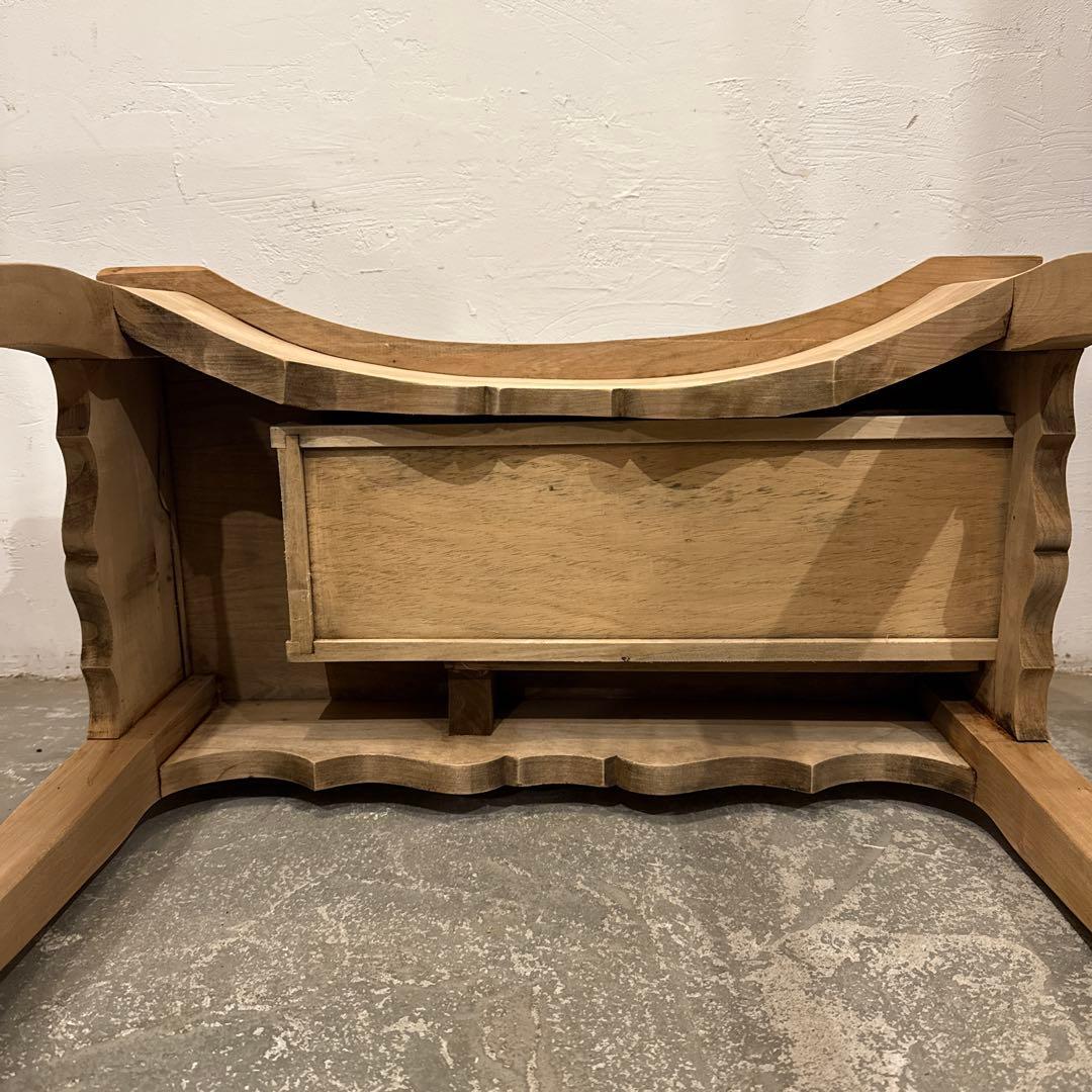 年末年始saleヴィンテージ　木製サイドテーブル　引き出し付き　剥離