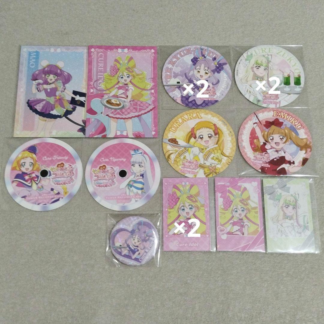 プリキュア キミプリ 色紙 ウエハース コースター フォトカ 缶バッジ スイパラ