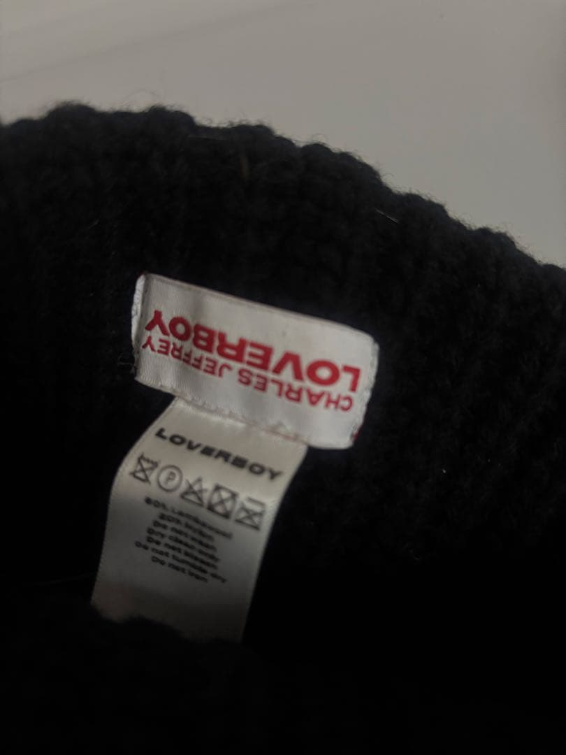 LOVERBOY キメラ　ニット帽　黒