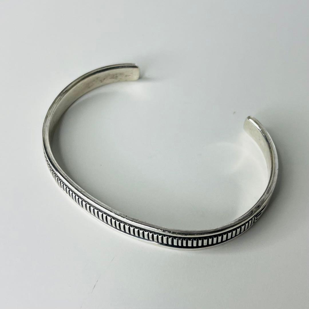 Navajoナバホ族Bruce MorganバングルブレスレットSterling