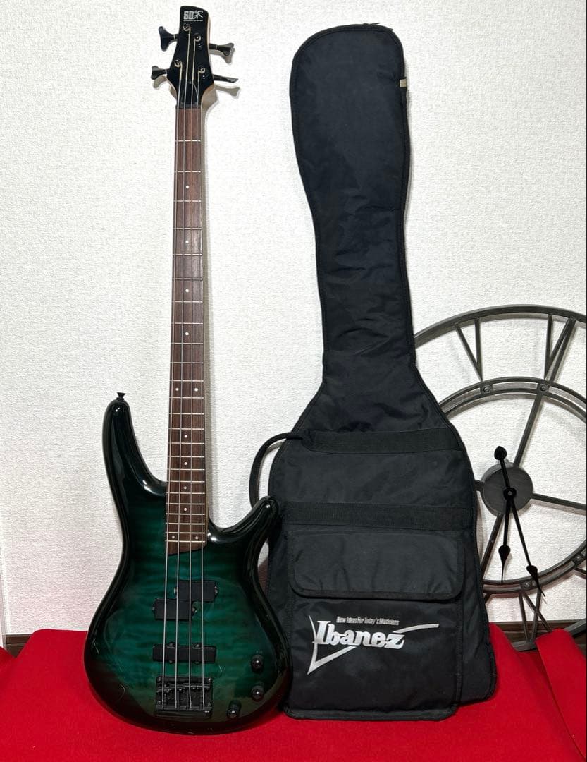 H*T様 アイバニーズ　4弦エレキベース　SDGR ソフトケース　グリーン