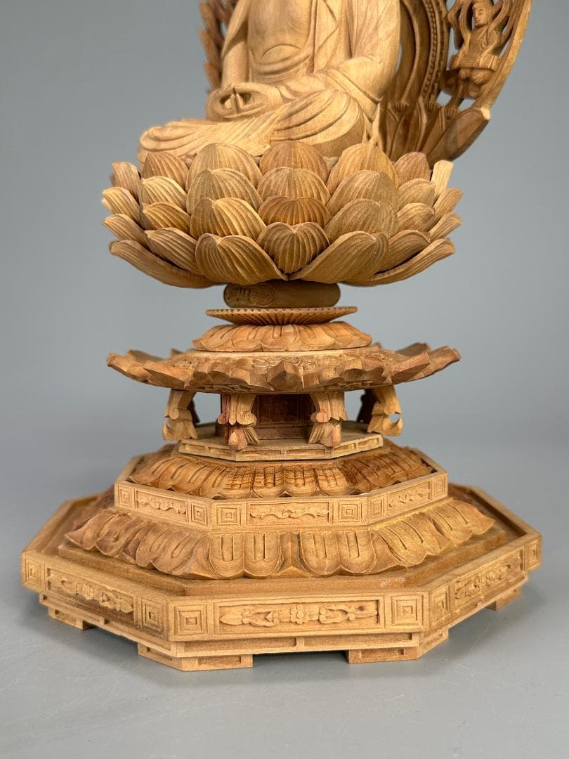 仏教美術　木彫　相国大龍　有馬頼底　白檀　細密木彫　証明書付　仏像　美品　共箱付