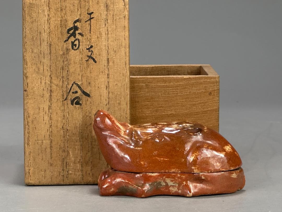 香合　干支　猪　香道具