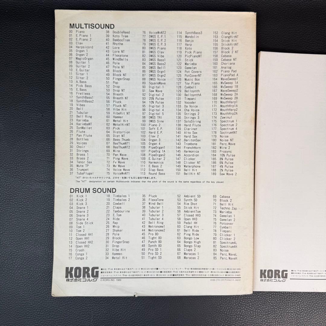 KORG/コルグ T1 T2 T3 リファレンス・ガイド　オペレーション・ガイド
