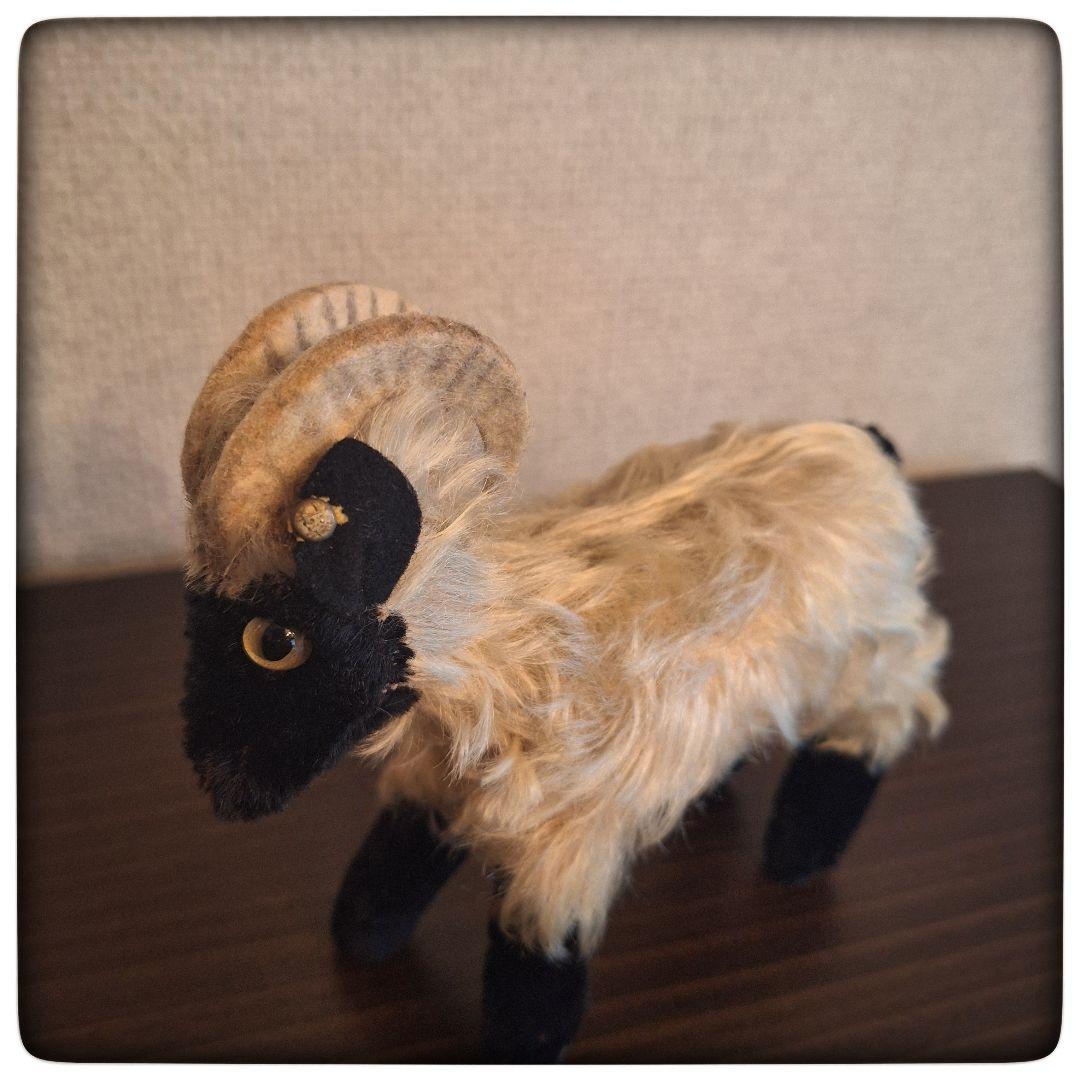 【Heideschaf Snuchi 黒山羊 スヌッチ】ヴィンテージ シュタイフ