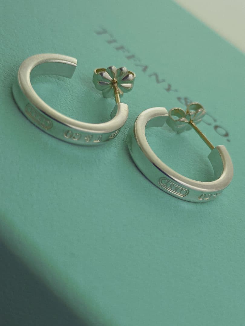 現行品 磨き済 ティファニー 1837 フープ ピアス スモール シルバー