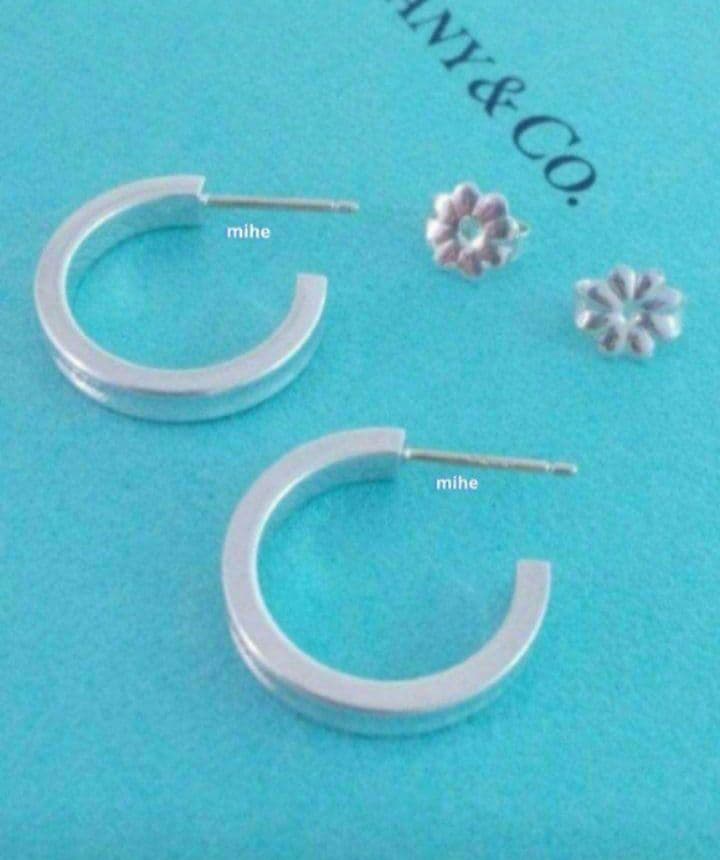 現行品 磨き済 ティファニー 1837 フープ ピアス スモール シルバー