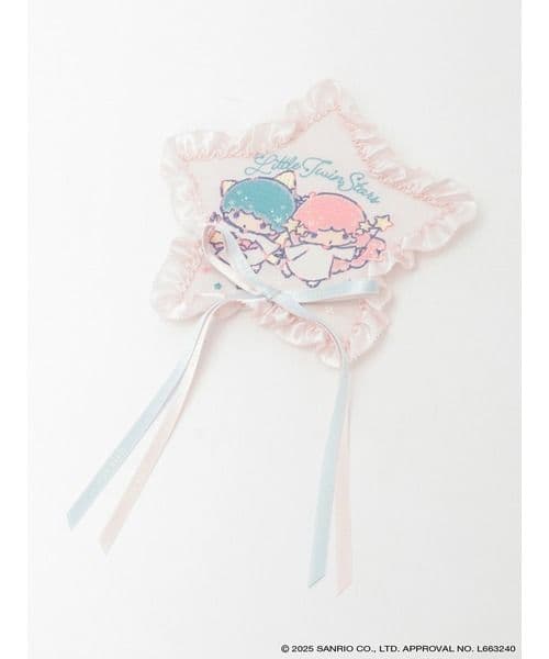 ピンクハウス　リトルツインスターズ　ワッペンブローチ　ピンク