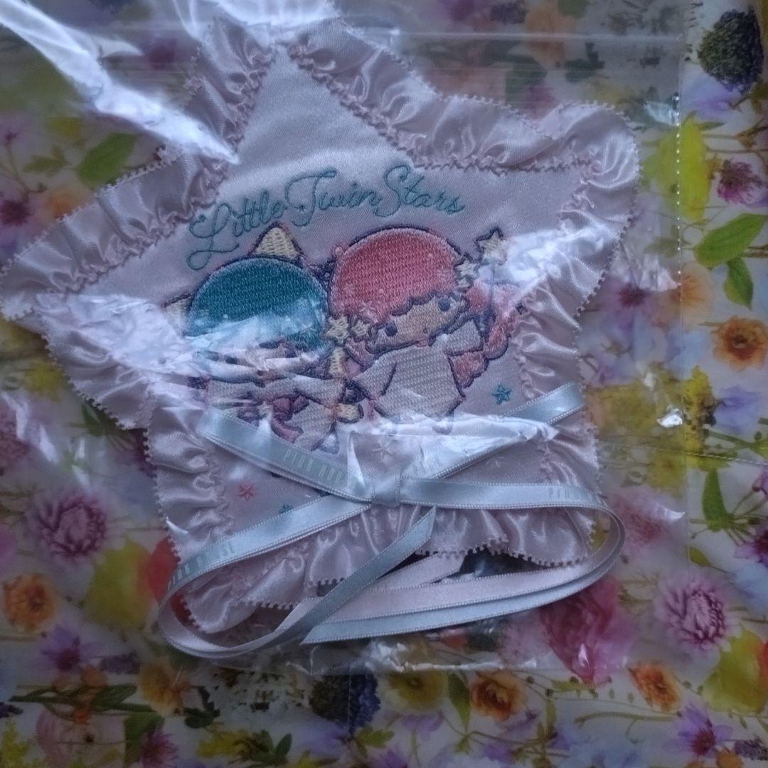 ピンクハウス　リトルツインスターズ　ワッペンブローチ　ピンク