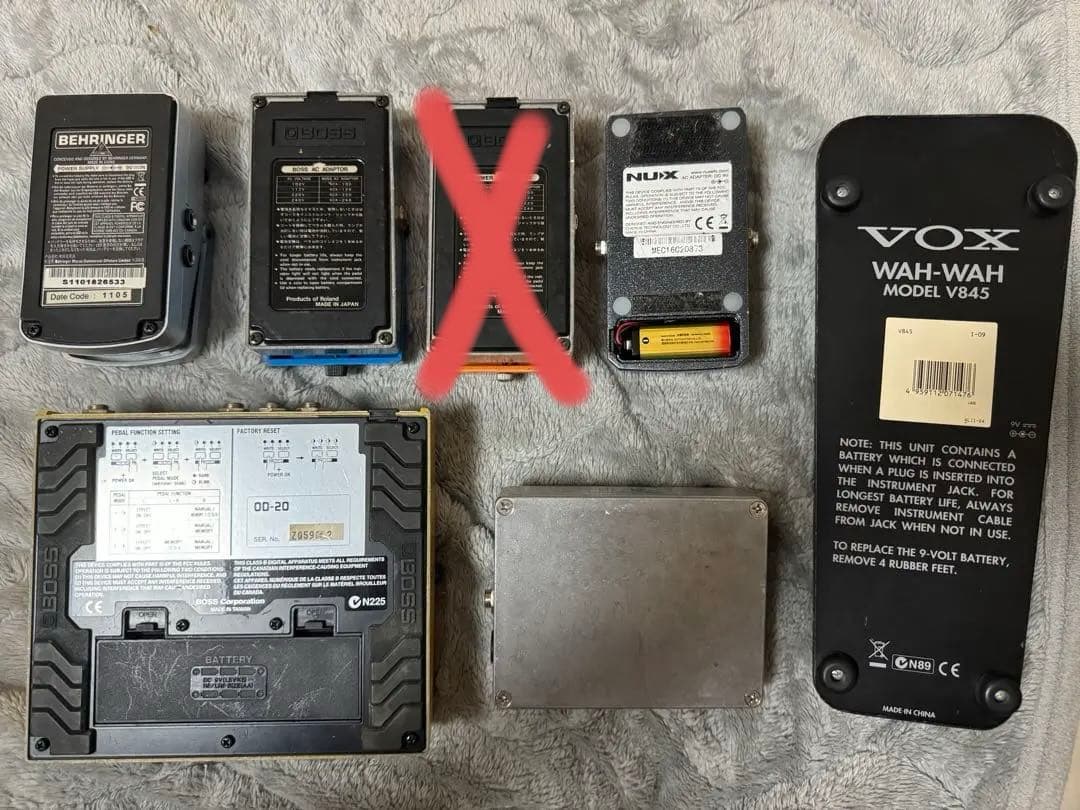 ギター エフェクター まとめ売り ヴィンテージVOX BOSS NUX ワウ