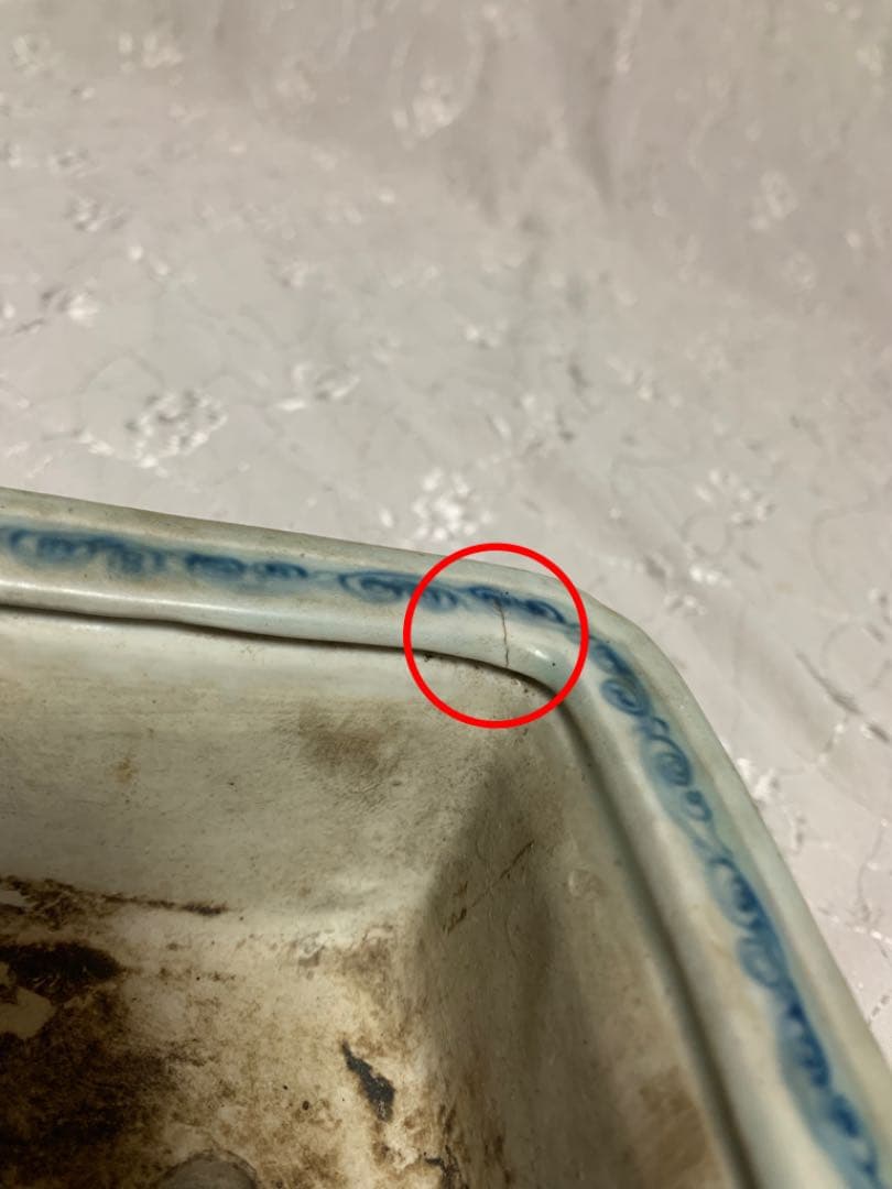 絵鉢　長方　盆栽鉢