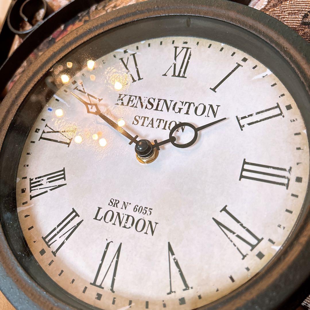 おしゃれな壁掛け時計 №.3 両面時計ウォールクロック アンティーク時計