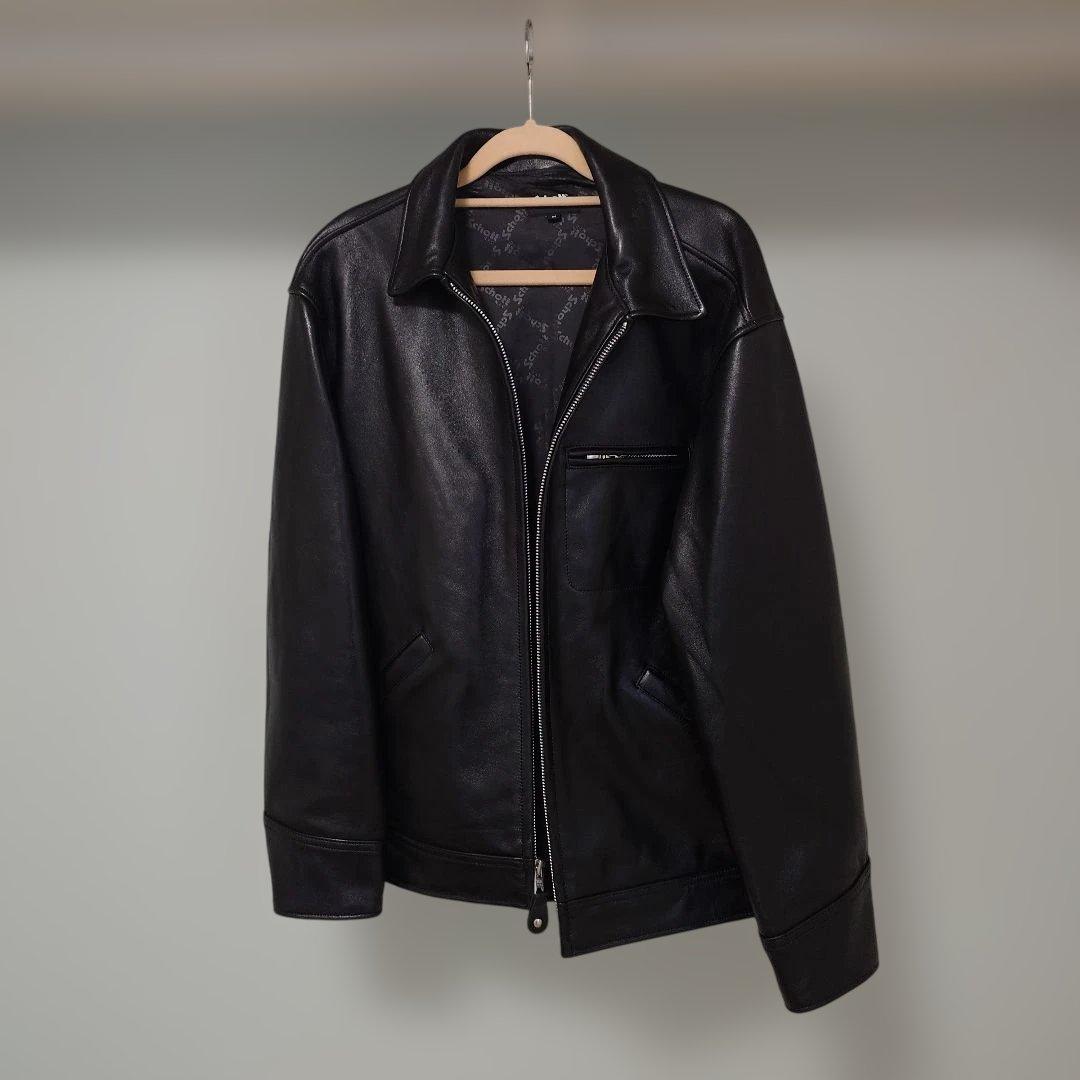 schott ブラック レザージャケット　ライダース　革ジャン　Mサイズ