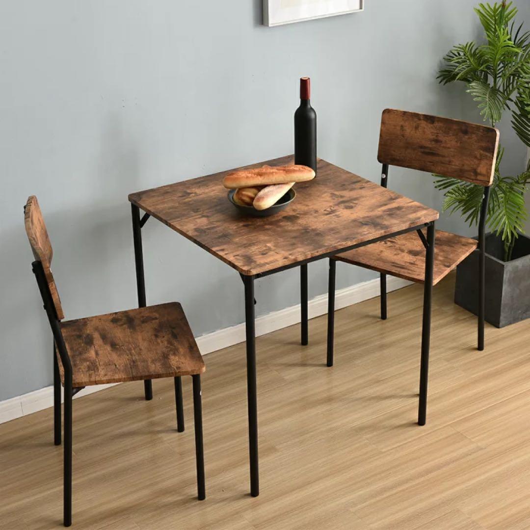 ダイニングテーブル 3点セット 70cm ダイニングチェア　2人掛け