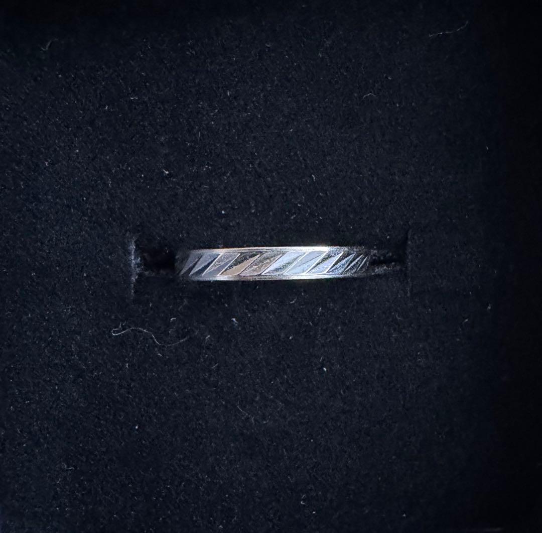 18K ワイトゴールドリング