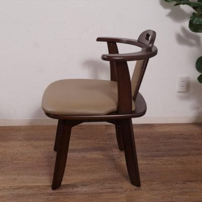 【新品・未使用】　 回転チェアー　ダイニング椅子　イス　２脚セット 肘あて付き