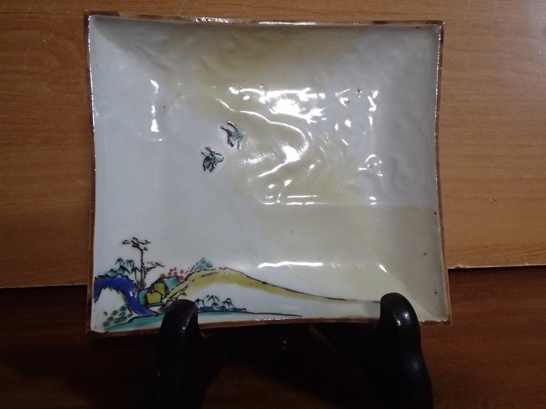 絵皿　角皿　古九谷　骨董