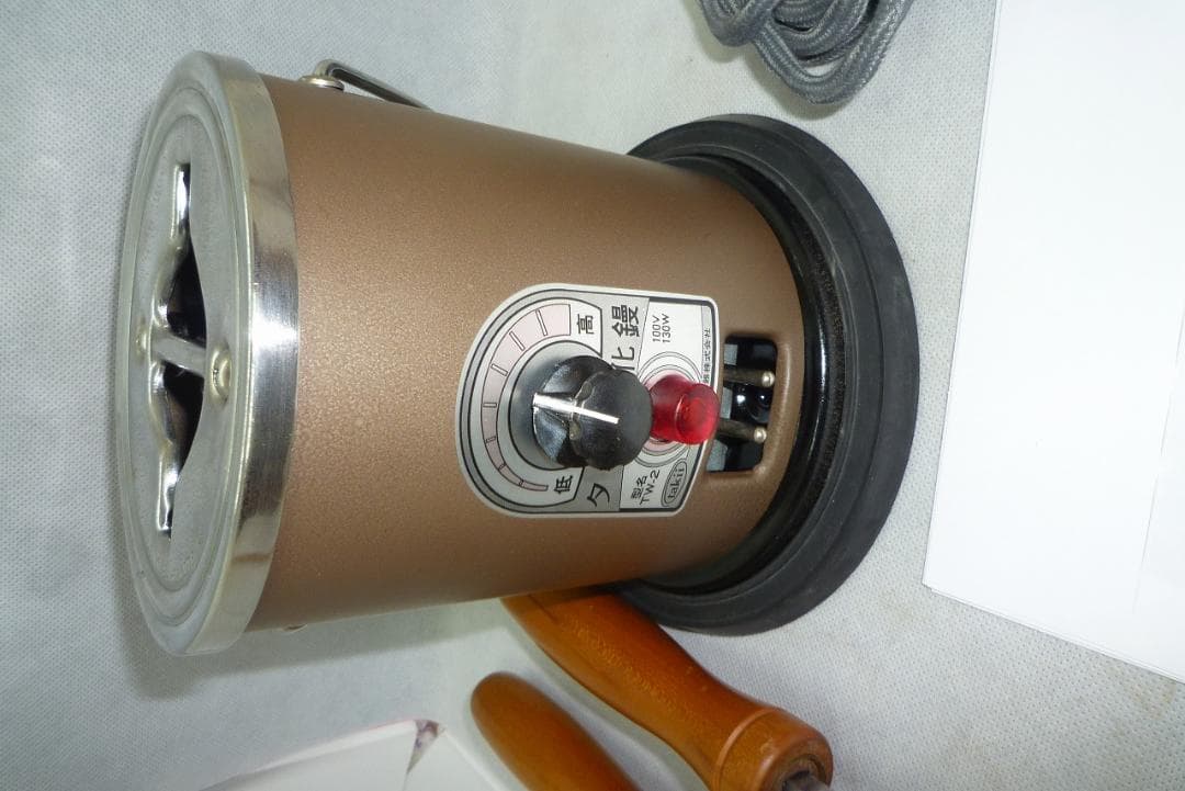 ⑥タキイ和裁電化鏝　ランプ付　和裁こて 和裁コテ　タキイ製　鏝２本付