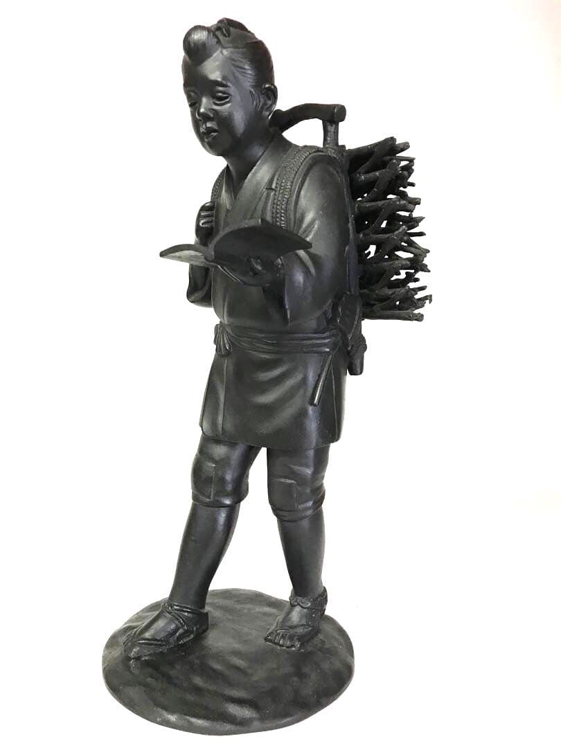 銅製:二宮金次郎像