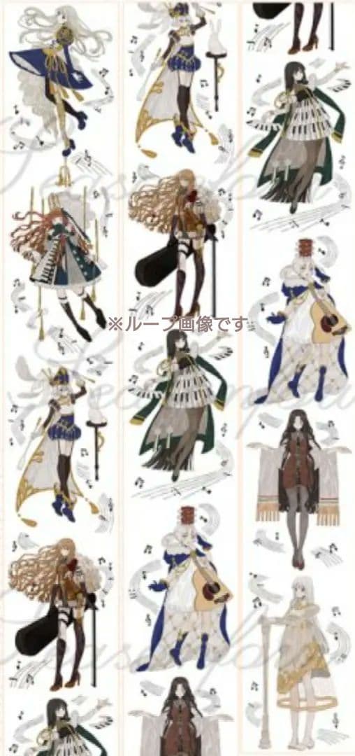 J25＃春之声(霧面PET)阅后即焚 切り売り海外人物マステ女の子音楽楽器音符