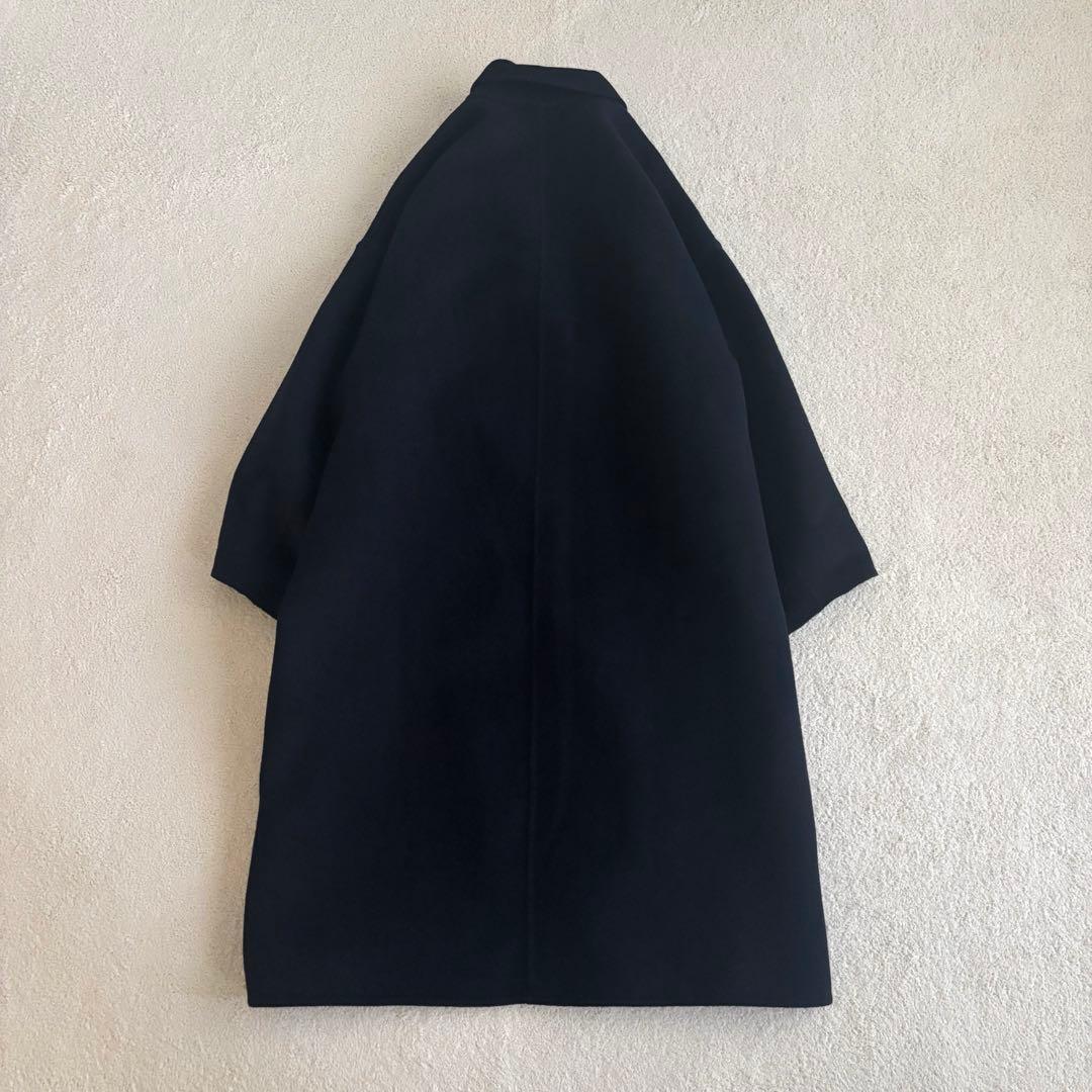 Deuxieme Classeウールアンゴラリバーコート　24AW ネイビー