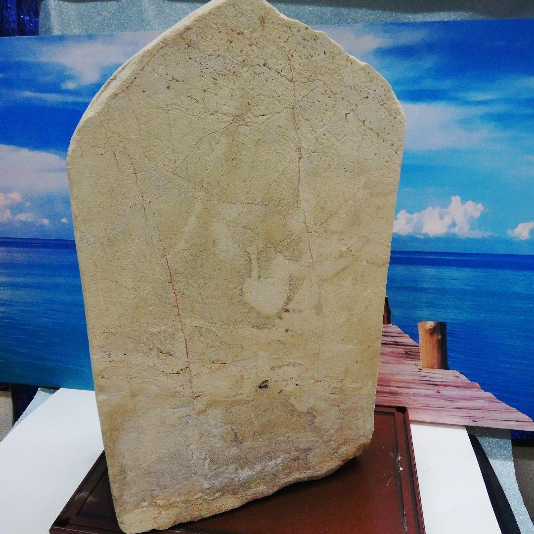 仏教美術石仏石灰岩高さ４６センチサイズ重量１０キログラム地域詳細不明オブジェ置物