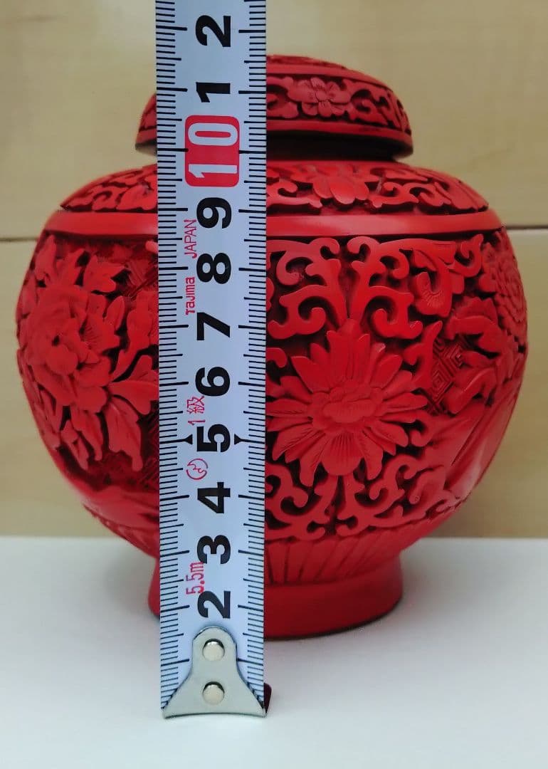 中国堆朱 壺 骨董品