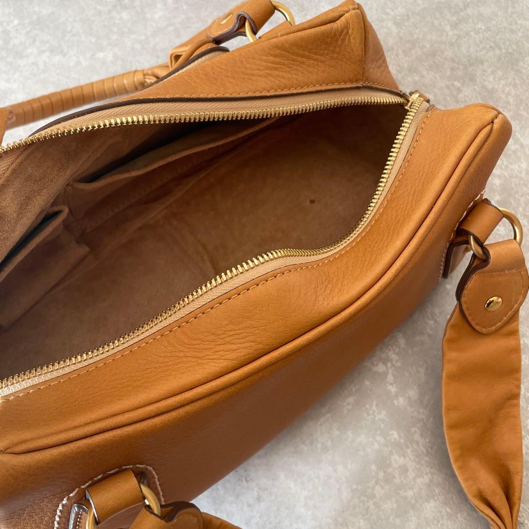 美品【定価7万】レア土屋鞄 ラフィネミディアムバンドショルダー ハンドバッグ