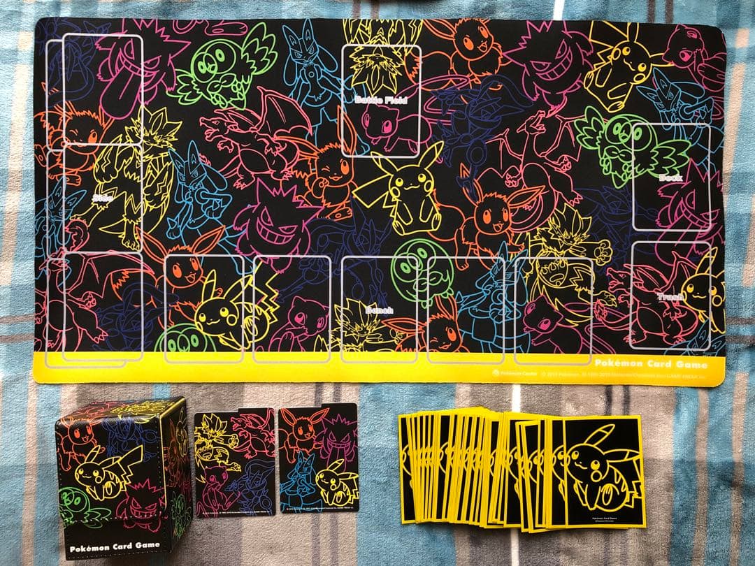 ポケモン プレイマット デッキケース デッキシールド neon color