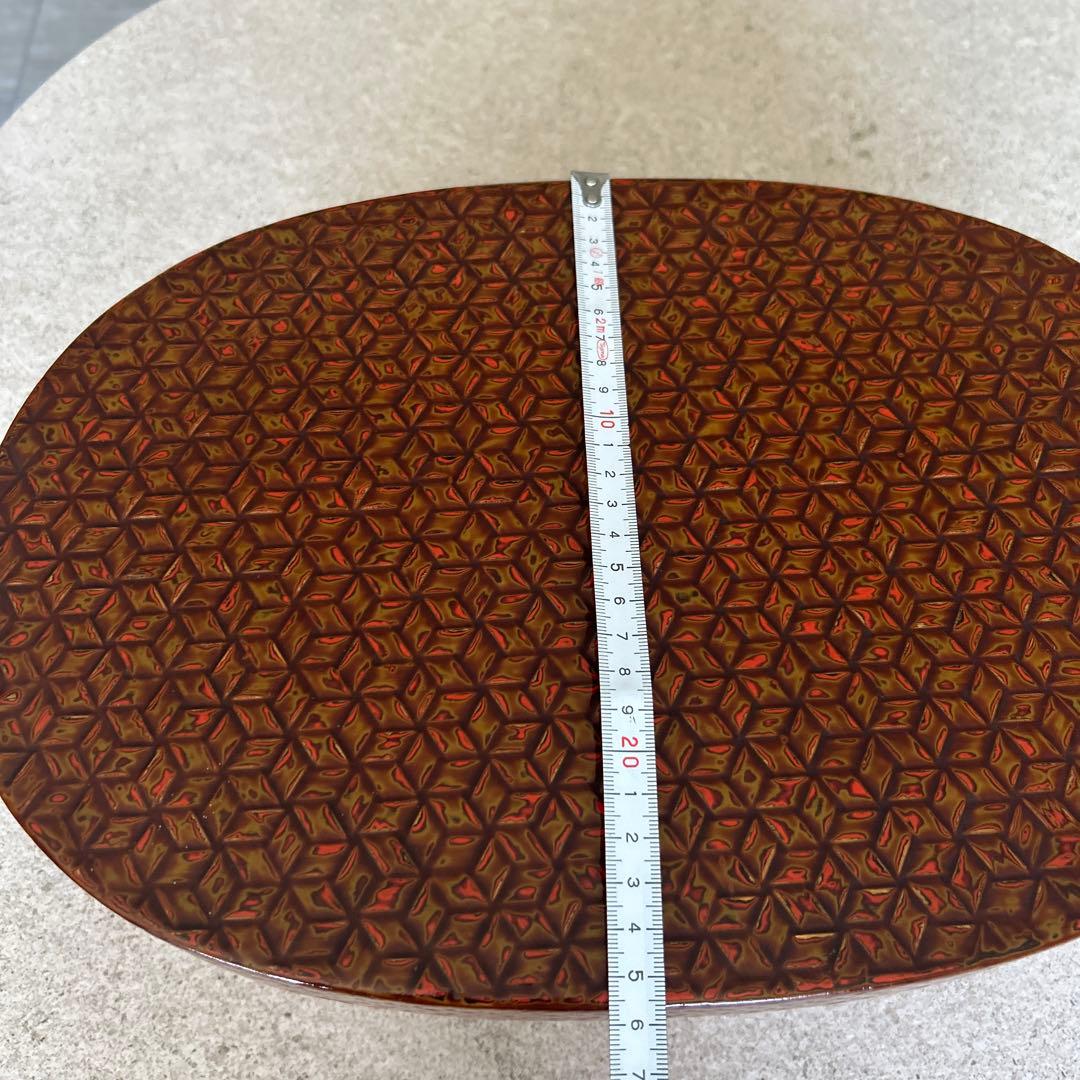 藍胎漆器　伝統工芸品　久留米　らんたい漆器　鎌倉彫茶櫃　2点おまとめ