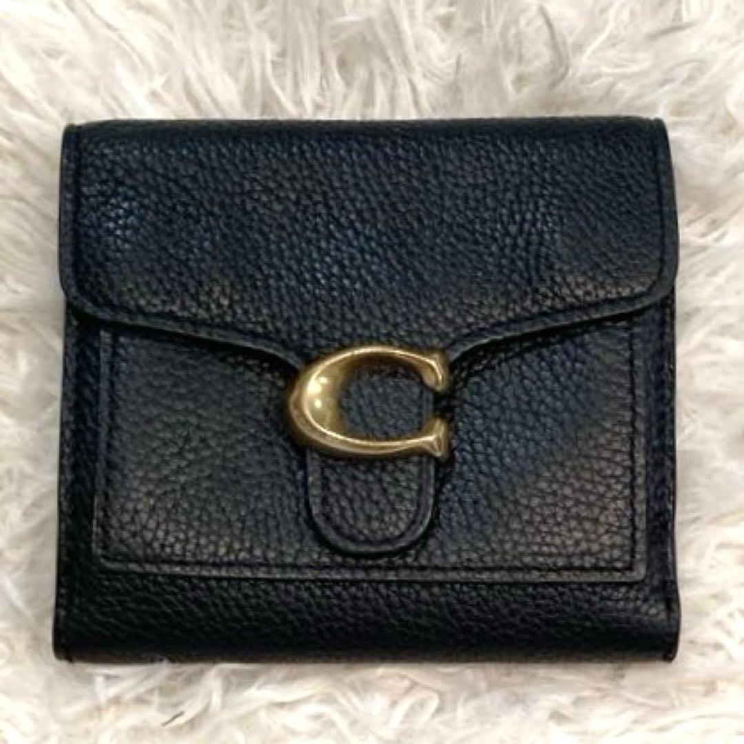 【美品】COACH タビー　スモールウォレット　二つ折り財布　黒