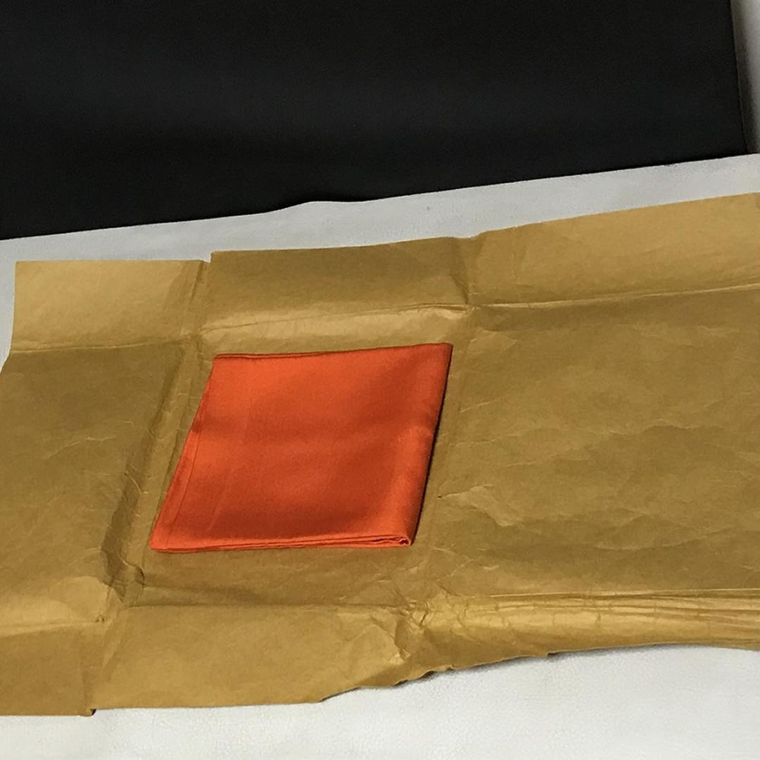 袋師 友湖 紅御服紗 共紙 紙箱 土田友湖 帛紗 袱紗 茶道具 【k3473】