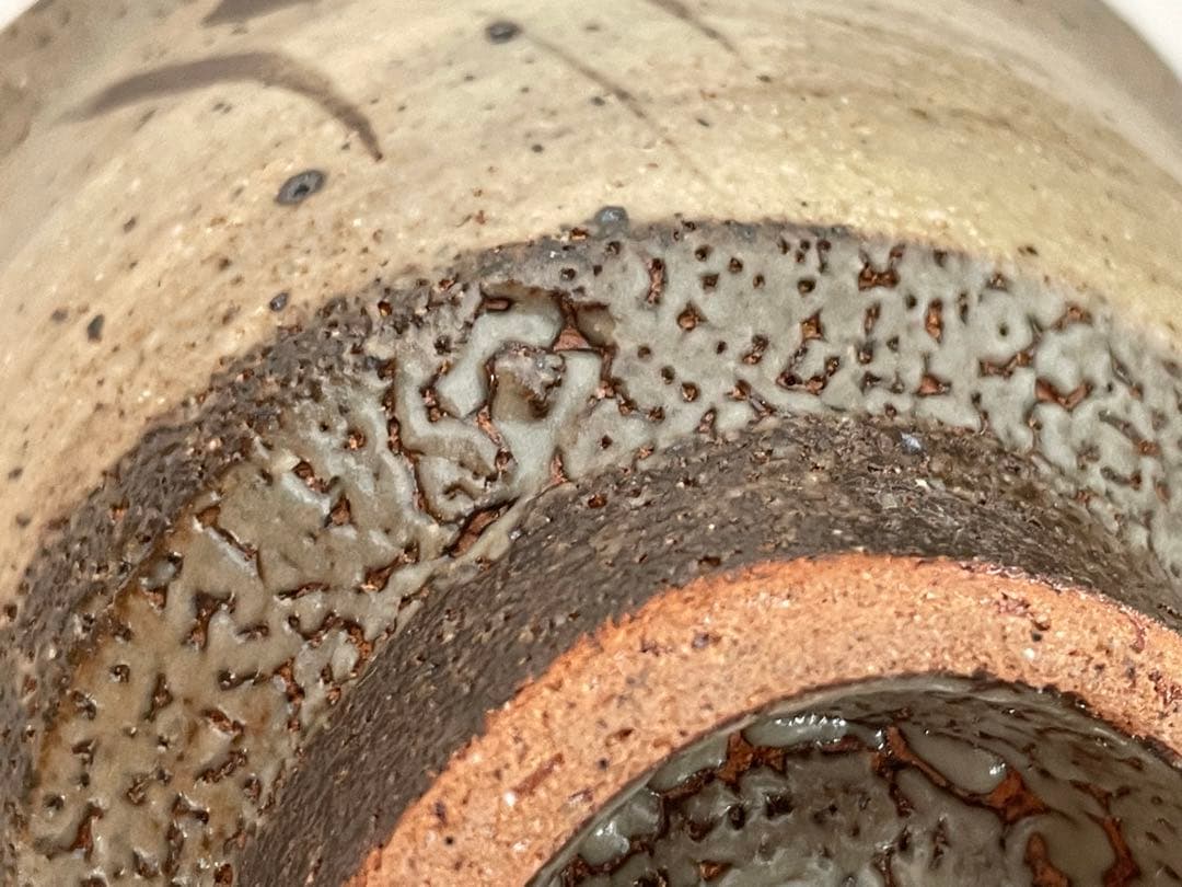 陶芸家　人間国宝　島岡達三　刷毛目　鉄絵　笹文　番茶器　器　小碗　湯呑